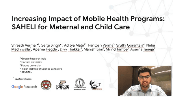Increasing Impact of Mobile Health Programs: SAHELI for Maternal and Child Care