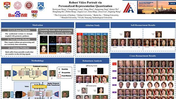 Robust Video Portrait Reenactment via Personalized Representation Quantization