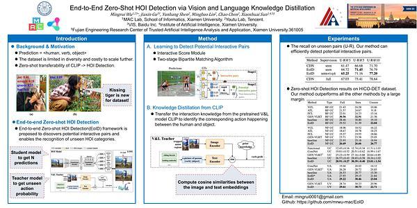 End-to-End Zero-Shot HOI Detection via Vision and Language Knowledge Distillation