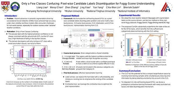 Only a Few Classes Confusing: Pixel-wise Candidate Labels Disambiguation for Foggy Scene Understanding