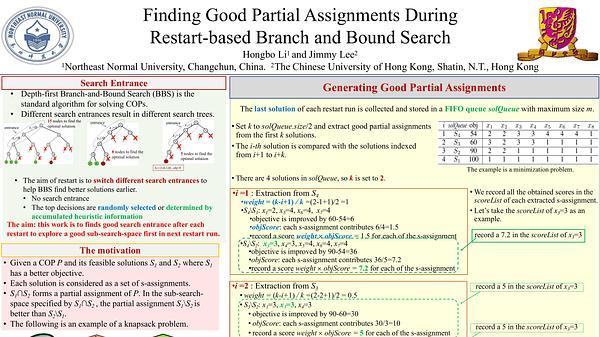 Finding Good Partial Assignments During Restart-based Branch and Bound Search