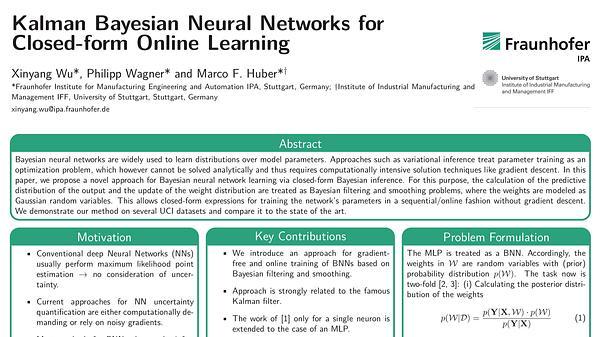 Kalman Bayesian Neural Networks for Closed-form Online Learning