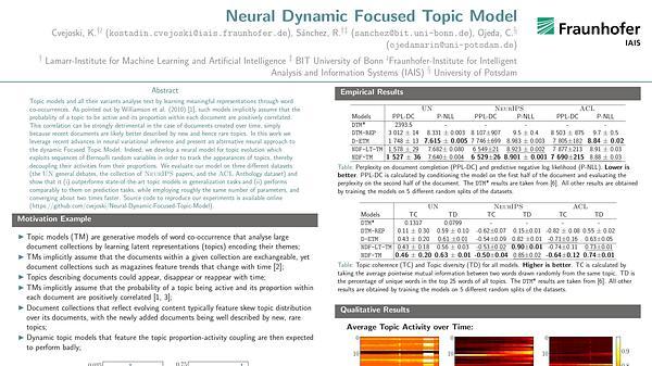 Neural Dynamic Focused Topic Model