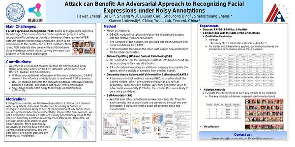 Attack can Benefit: An Adversarial Approach to Recognizing Facial Expressions under Noisy Annotations