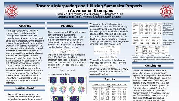 Towards Interpreting and Utilizing Symmetry Property in Adversarial Examples