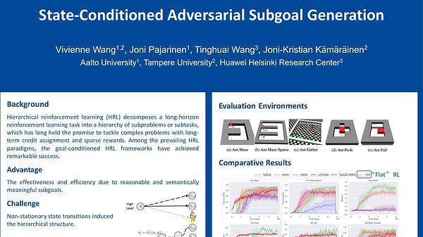 State-Conditioned Adversarial Subgoal Generation