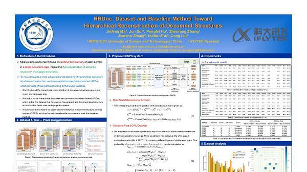 HRDoc: Dataset and Baseline Method Toward Hierarchical Reconstruction of Document Structures