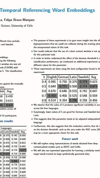 Temporal Referencing Word Embeddings