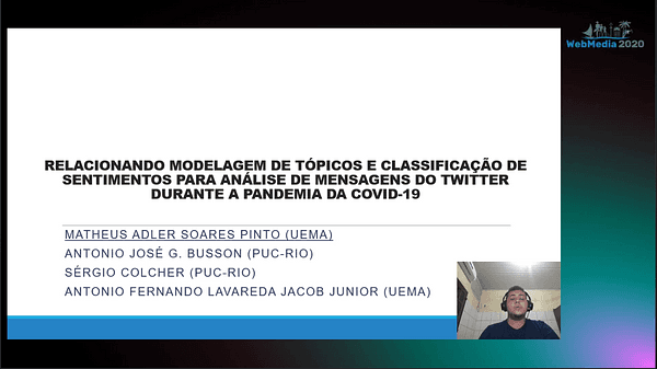 Relacionando Modelagem de Tópicos e Classificação de Sentimentos para Análise de Mensagens do Twitter Durante a Pandemia da COVID-19