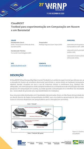 CloudNEXT - Testbed para experimentação em Computação em Nuvem e em Baremetal