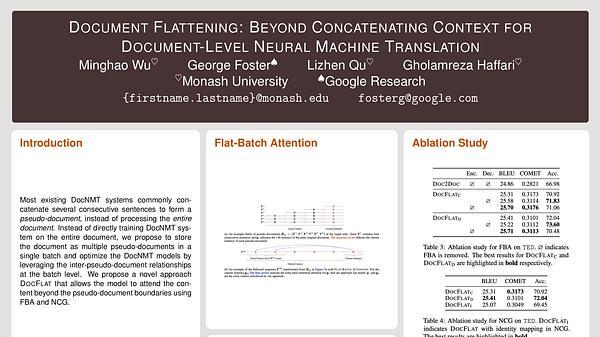 Document Flattening: Beyond Concatenating Context for Document-Level Neural Machine Translation