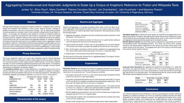 Aggregating Crowdsourced and Automatic Judgments to Scale Up a Corpus of Anaphoric Reference for Fiction and Wikipedia Texts