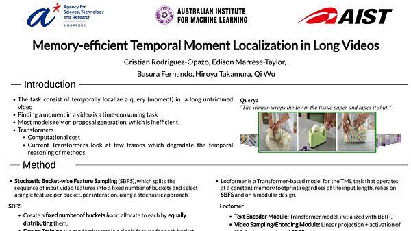 Memory-efficient Temporal Moment Localization in Long Videos