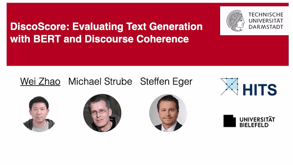DiscoScore: Evaluating Text Generation with BERT and Discourse Coherence