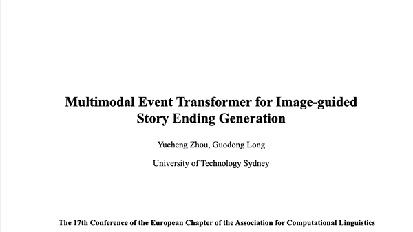 Multimodal Event Transformer for Image-guided Story Ending Generation