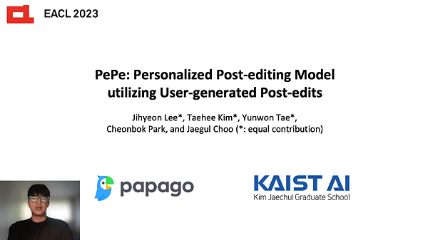 PePe: Personalized Post-editing Model utilizing User-generated Post-edits