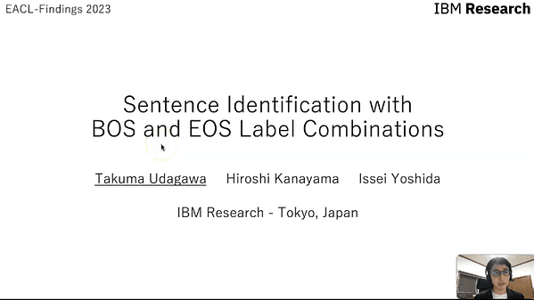 Sentence Identification with BOS and EOS Label Combinations