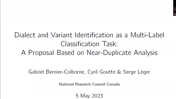 Dialect and Variant Identification as a Multi-Label Classification Task: A Proposal Based on Near-Duplicate Analysis