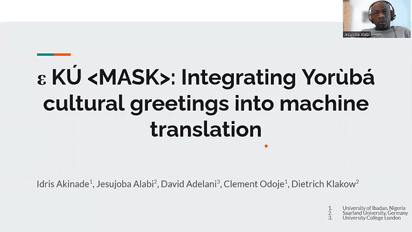 Ɛ KÚ [MASK]: Integrating Yorùbá cultural greetings into machine translation