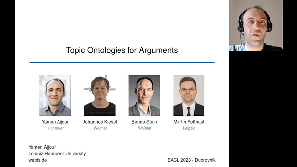 Topic Ontologies for Arguments