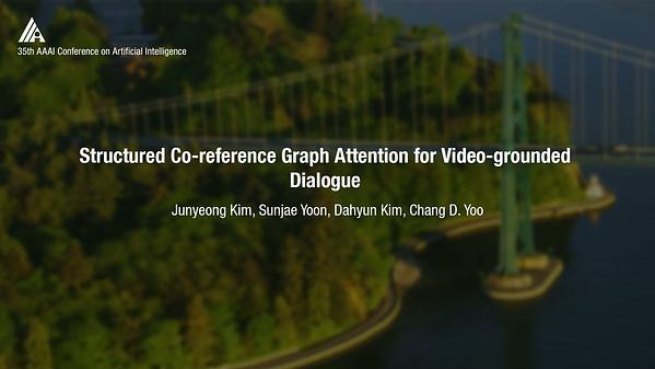 Structured Co-Reference Graph Attention for Video-Grounded Dialogue