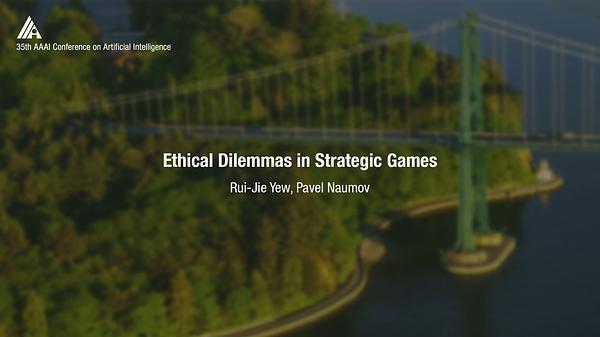 Ethical Dilemmas in Strategic Games