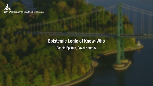 Epistemic Logic of Know-Who