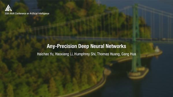 Any-Precision Deep Neural Networks