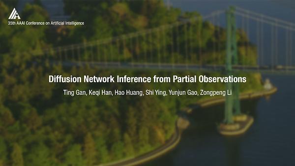 Diffusion Network Inference from Partial Observations