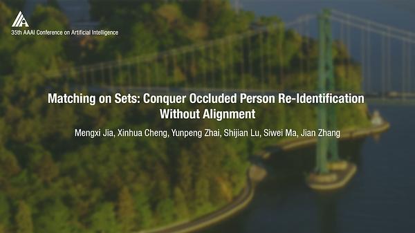 Matching on Sets: Conquer Occluded Person Re-Identification Without Alignment