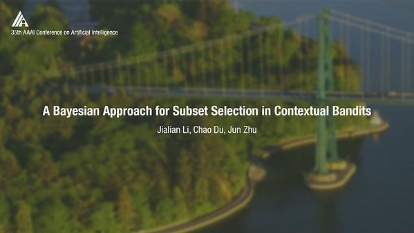 A Bayesian Approach for Subset Selection in Contextual Bandits