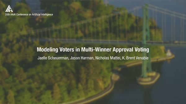 Modeling Voters in Multi-Winner Approval Voting