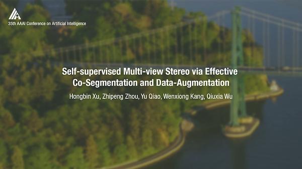 Self-Supervised Multi-View Stereo via Effective Co-Segmentation and Data-Augmentation