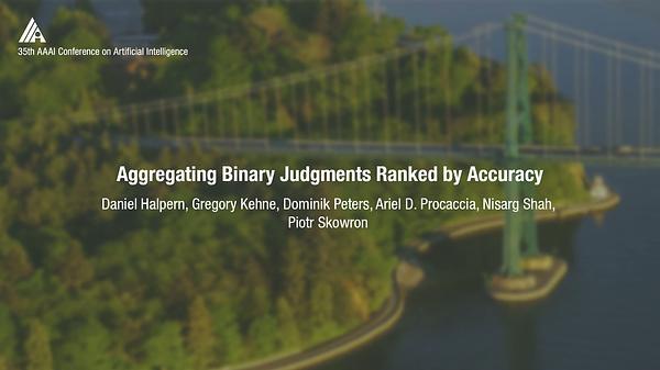 Aggregating Binary Judgments Ranked by Accuracy