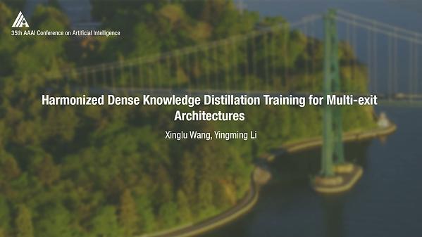 Harmonized Dense Knowledge Distillation Training for Multi-Exit Architectures