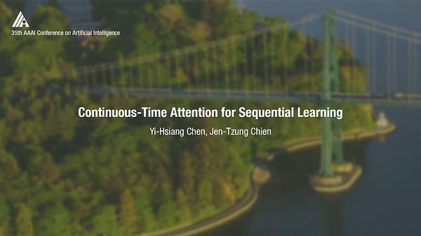 Continuous-Time Attention for Sequential Learning