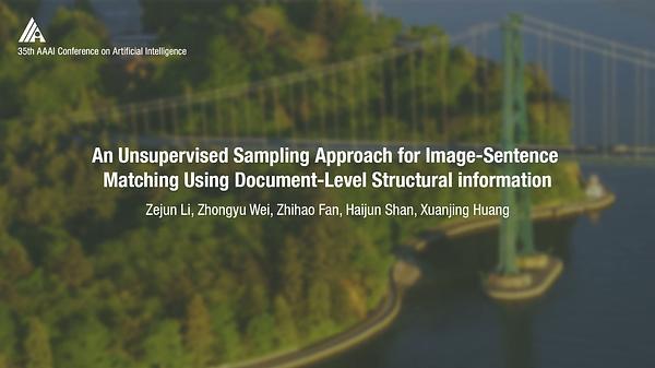 An Unsupervised Sampling Approach for Image-Sentence Matching Using Document-Level Structural information