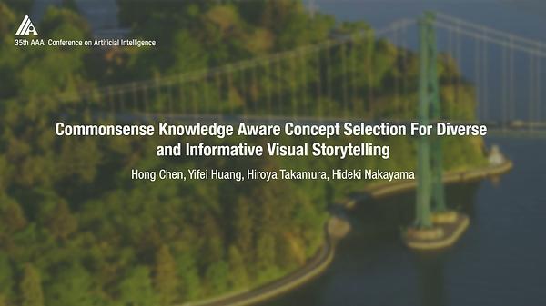 Commonsense Knowledge Aware Concept Selection for Diverse and Informative Visual Storytelling