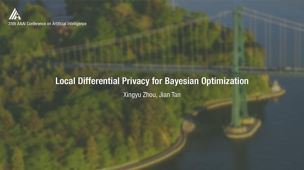 Local Differential Privacy for Bayesian Optimization