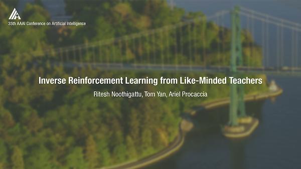 Inverse Reinforcement Learning from Like-Minded Teachers