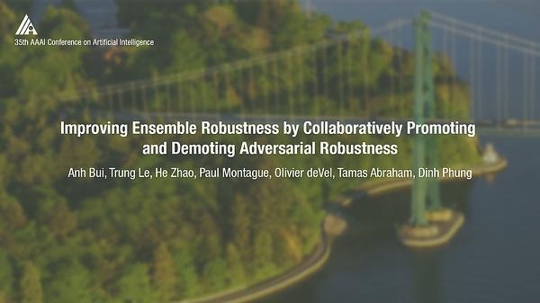 Improving Ensemble Robustness by Collaboratively Promoting and Demoting Adversarial Robustness