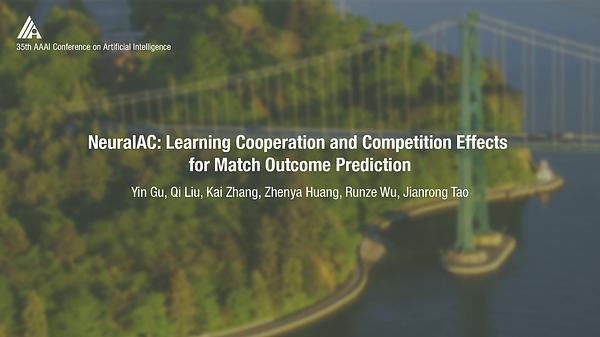 NeuralAC: Learning Cooperation and Competition Effects for Match Outcome Prediction
