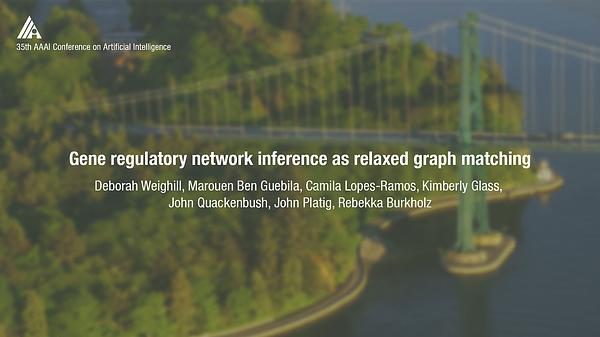 Gene Regulatory Network Inference as Relaxed Graph Matching