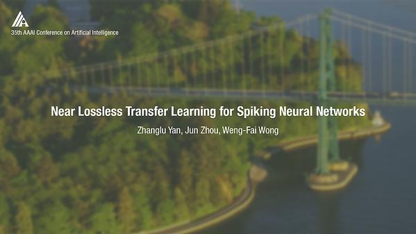 Near Lossless Transfer Learning for Spiking Neural Networks