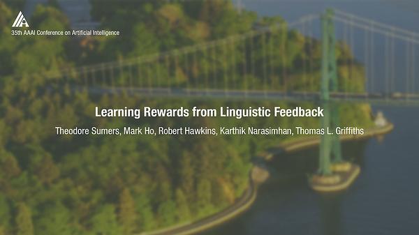 Learning Rewards from Linguistic Feedback