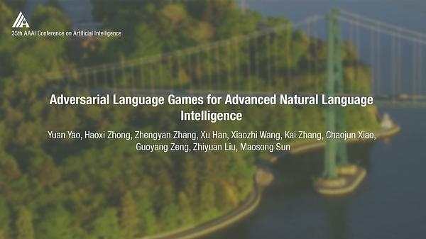 Adversarial Language Games for Advanced Natural Language Intelligence