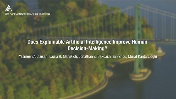 Does Explainable Artificial Intelligence Improve Human Decision-Making?