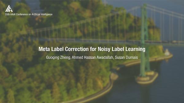 Meta Label Correction for Noisy Label Learning