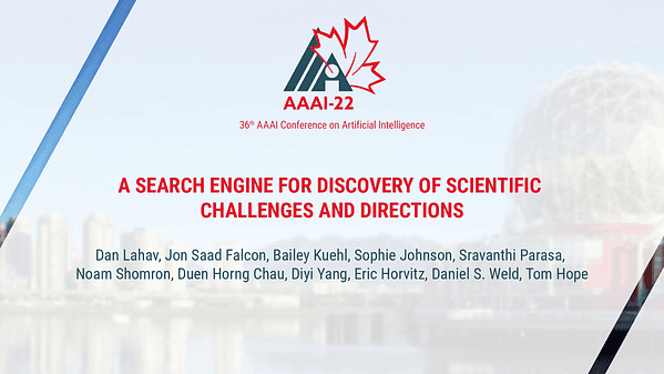 A Search Engine for Discovery of Scientific Challenges and Directions