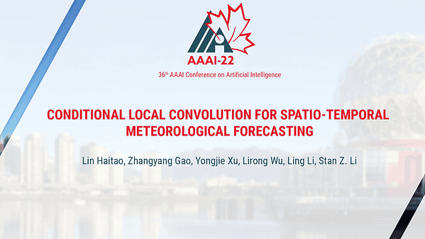 Conditional Local Convolution for Spatio-Temporal Meteorological Forecasting
